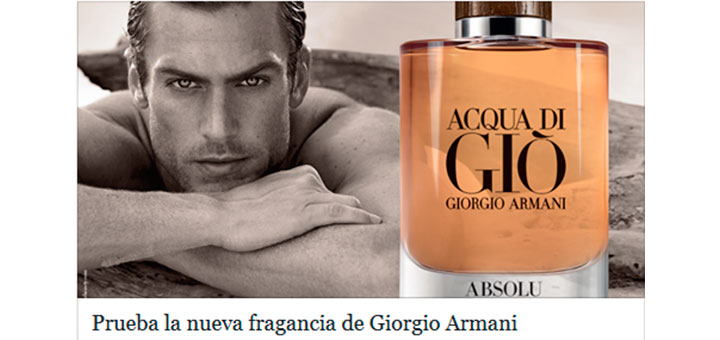 Muestras gratis de Acqua Di Giò Absolu de Giorgio Armani