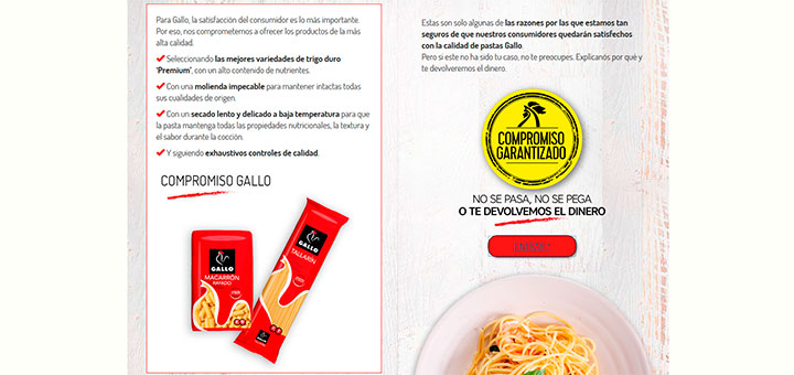 Prueba Pastas Gallo sin compromiso