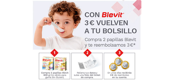 Reembolsan 3€ con Blevit