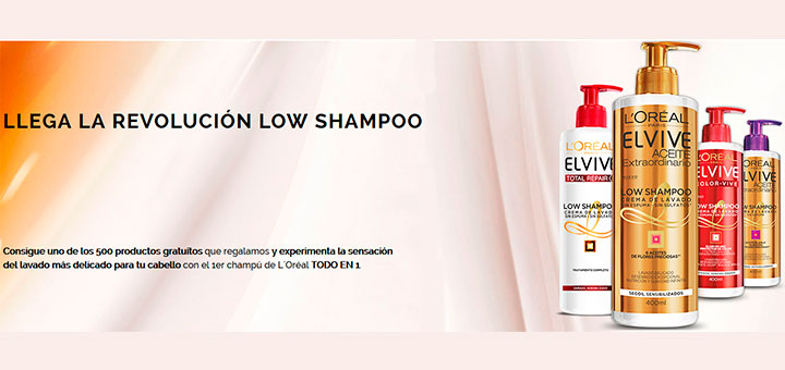 Reparten 500 productos Low Shampoo de Elvive