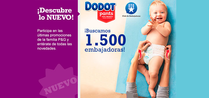 Buscan 1.500 Embajadoras de Dodot Pants - Muestras Gratis Y Chollos