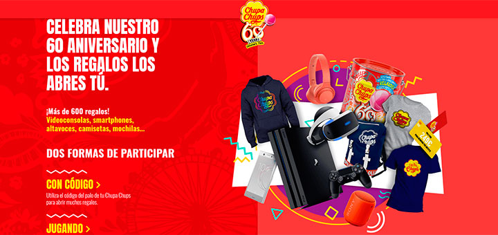 Consigue regalos con Chupa Chups