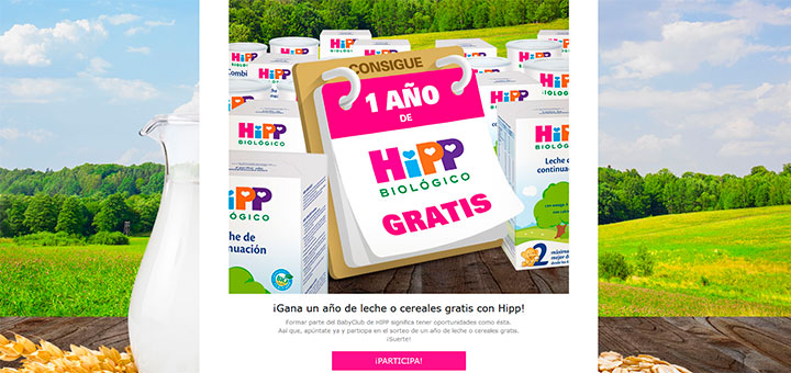 Consigue un año de leche o cereales gratis con HiPP