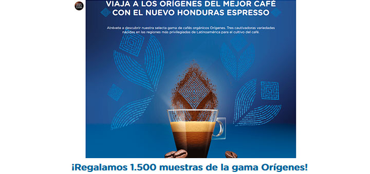 Muestras gratis del nuevo Honduras Espresso