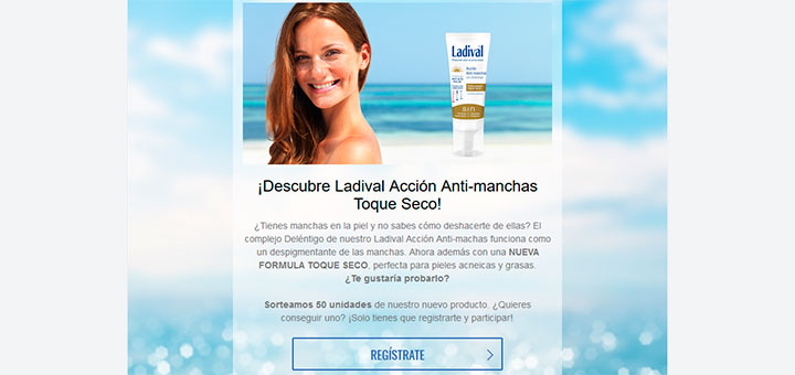 Prueba gratis Ladival Acción Anti-manchas Toque Seco