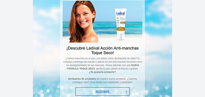 Prueba gratis Ladival Acción Anti-manchas Toque Seco