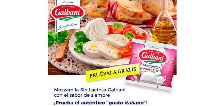 Prueba gratis Mozzarella Sin Lactosa Galbani