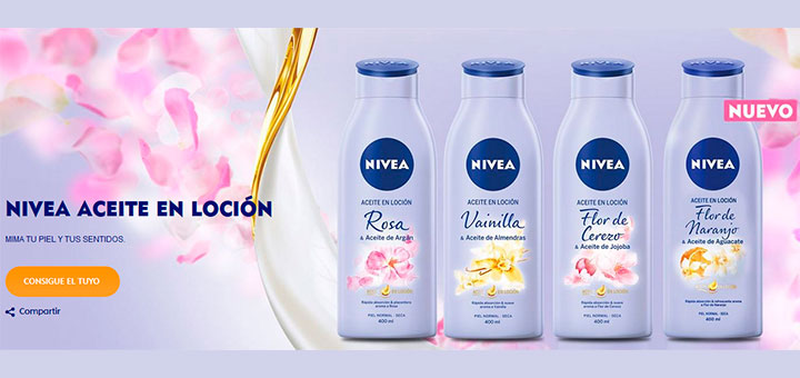 Prueba gratis Nivea Aceite en Loción