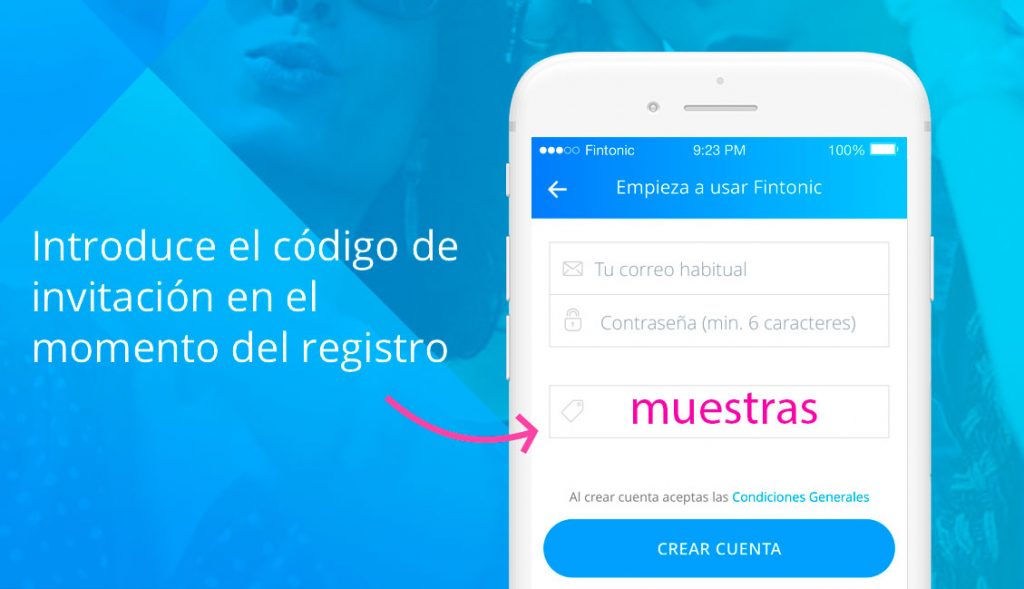 Registro código Fintonic muestras