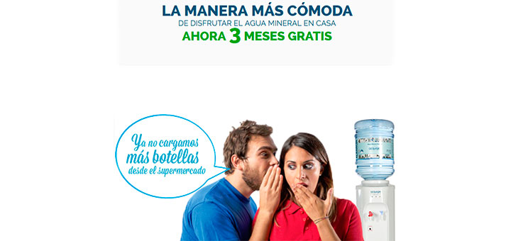 3 Meses gratis de agua mineral en casa con Acquajet