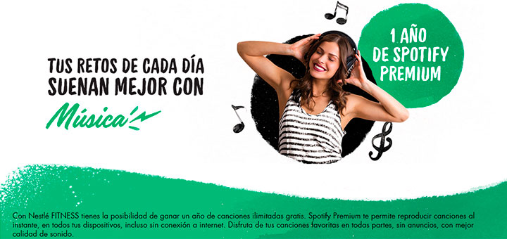 Gana 1 año de Spotify Premium con Nestlé Fitness