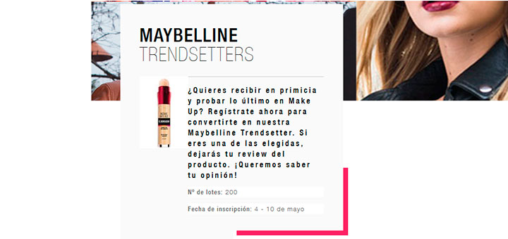 Maybelline da a probar gratis su nuevo Borrador Corrector