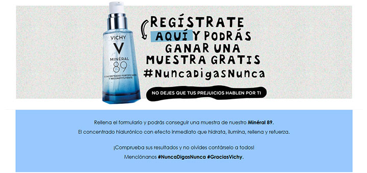 Muestras gratis de Vichy Minéral 89