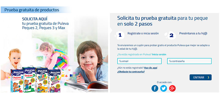 Prueba gratis leches infantiles Puleva