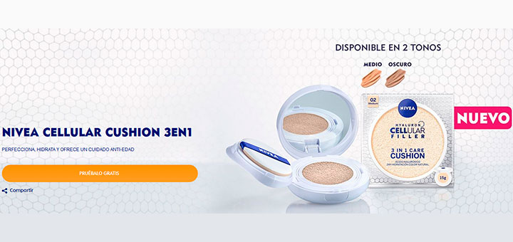 Prueba gratis Nivea Cellular Cushion 3 en 1