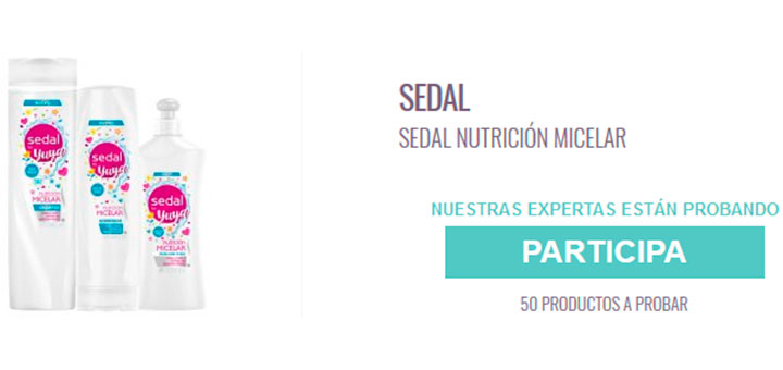 Prueba gratis Sedal Nutrición Micelar