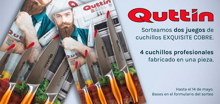 Quttín sortea dos juegos de cuchillos Exquisite Cobre