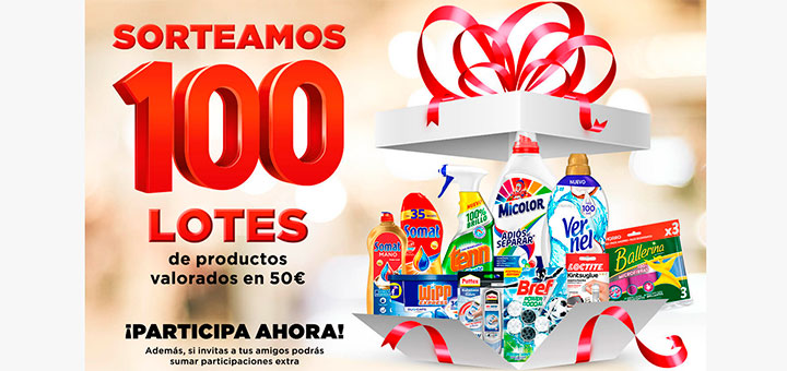 Sortean 100 lotes de productos