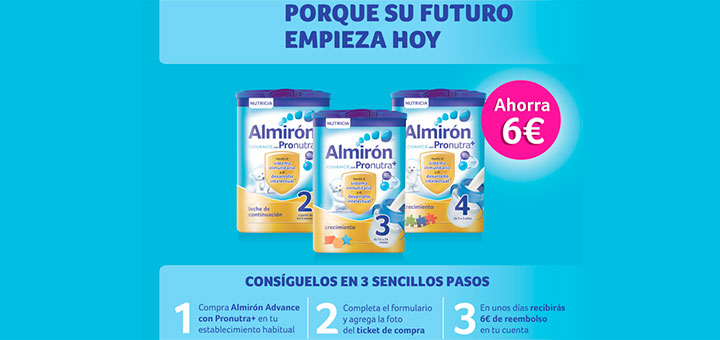 6€ de reembolso en Almirón Advance con Pronutra