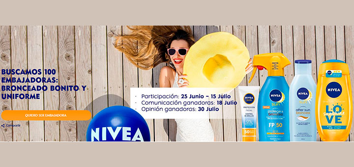 Buscan 100 Embajadoras Nivea