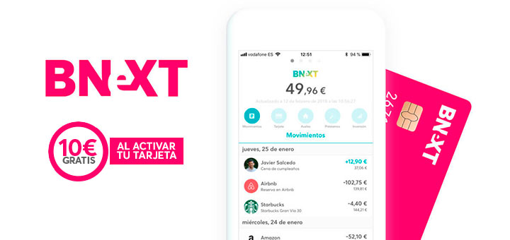 Consigue 10€ gratis con Bnext