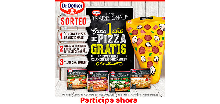 Gana 1 año de pizza gratis con Dr. Oetker