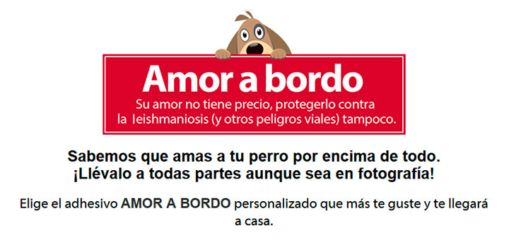 Llévate gratis un Adhesivo Amor a bordo con Advantix