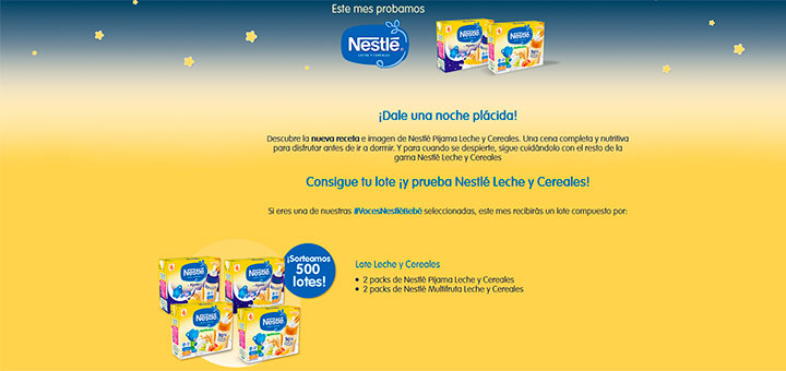 Sortean 500 lotes Nestlé Leche y Cereales