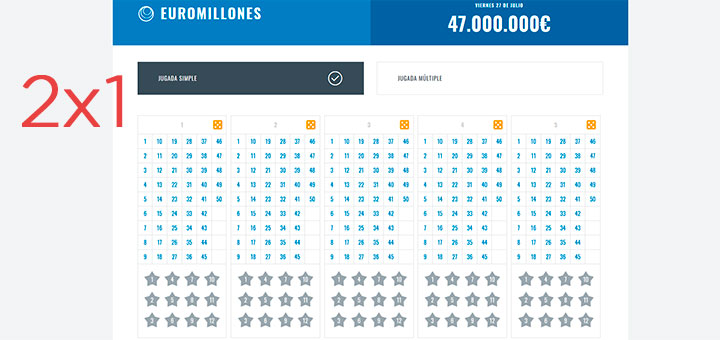 2x1 para el sorteo de Euromillones