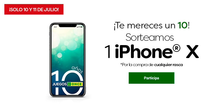 Este verano Juegos Once sortea 1 Iphone X