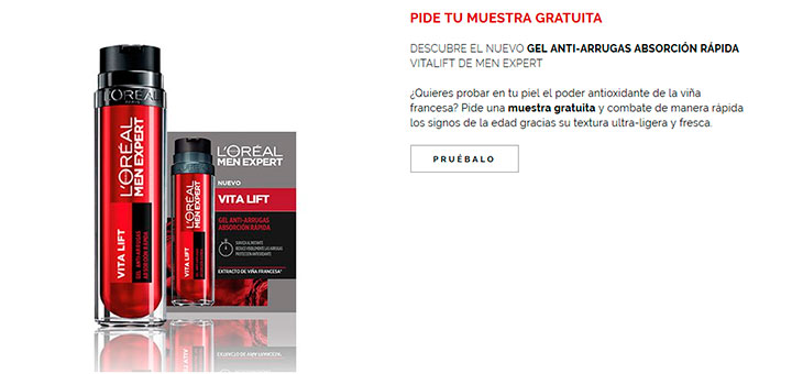 Muestras gratis de Men Expert Vitalift