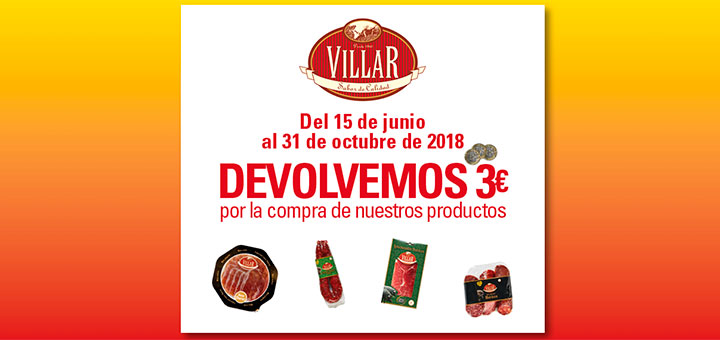 Te devuelven 3€ en productos Villar