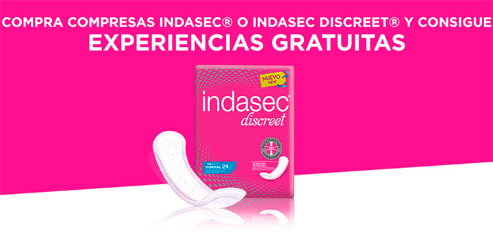 Consigue gratis experiencias con Indasec Discreet