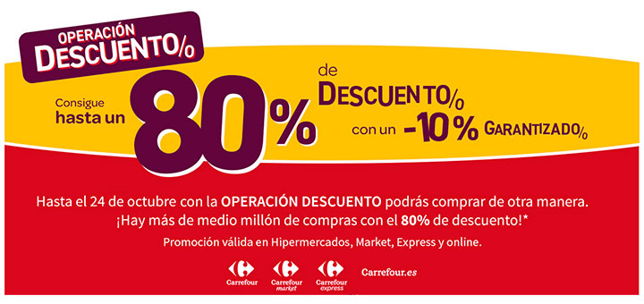 Consigue hasta 80% de descuento en Carrefour Muestras Gratis