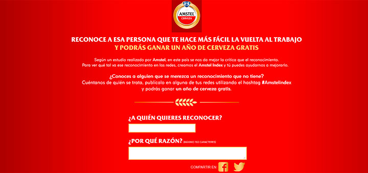 Gana un año de cerveza gratis Amstel