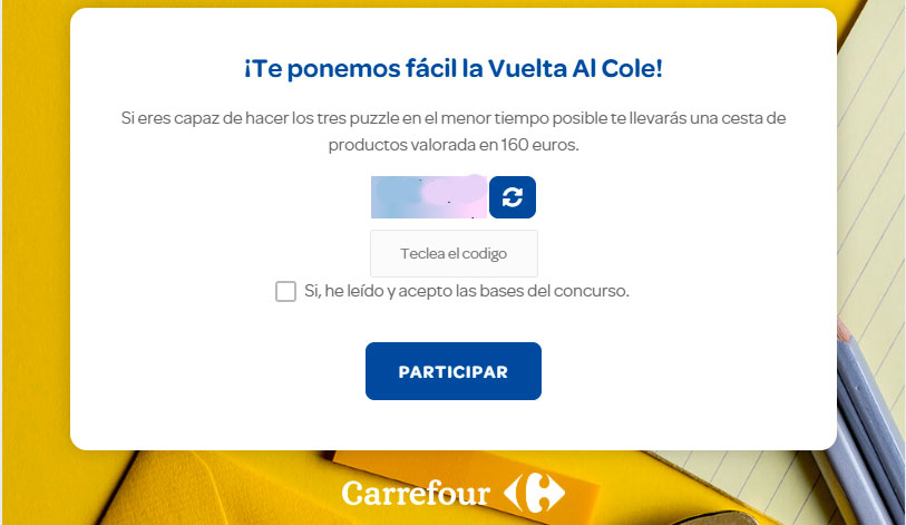 Llévate una cesta de productos con Carrefour