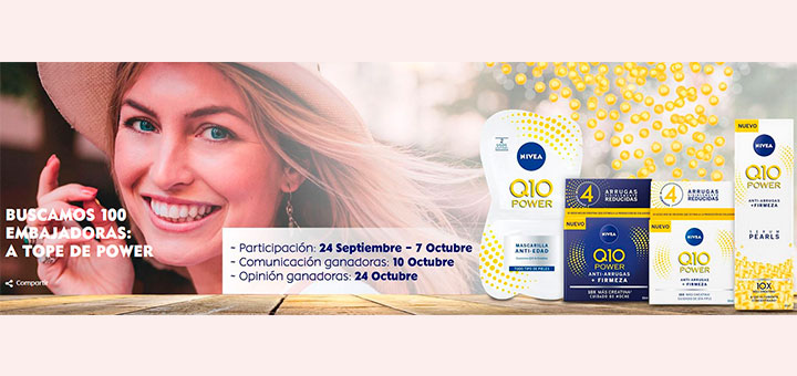 Nivea busca 100 embajadoras de sus productos Q10 Power