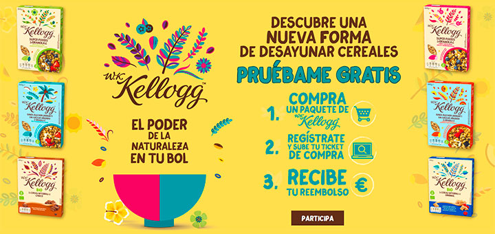 Prueba gratis cereales W.K. Kellogg