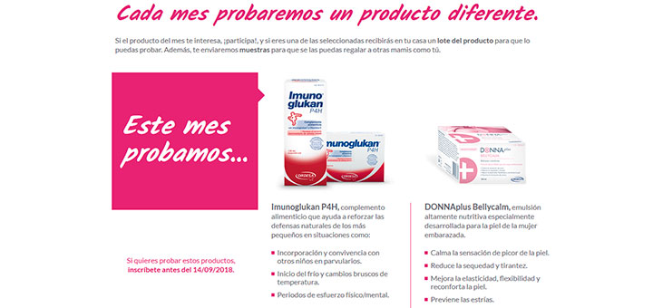 Prueba gratis DonnaPlus Bellycalm y Imunoglukan P4H