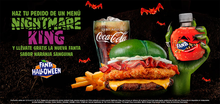 Gratis la nueva Fanta Halloween en Burger King