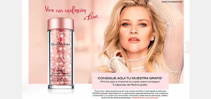 Muestras gratis de Retinol Ceramide Capsules de Elizabeth Arden