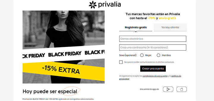 15% de descuento extra en Privalia este Black Friday