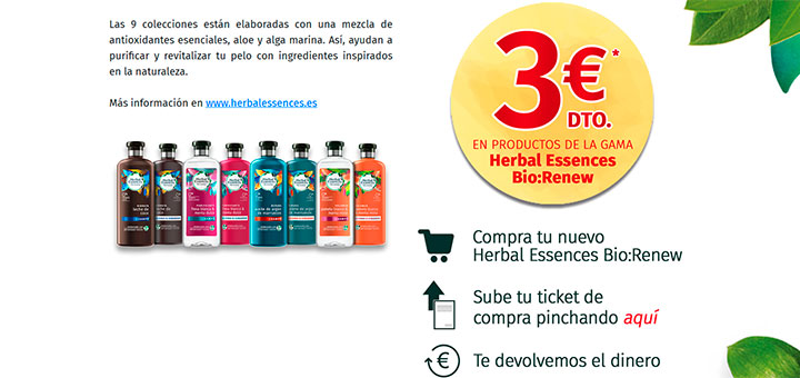 3€ de descuento en Herbal Essences Bio:Renew