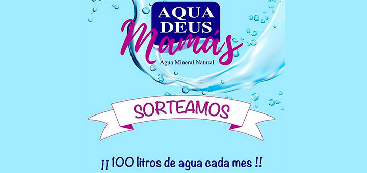 Aquadeus sortea 100 litros de agua cada mes