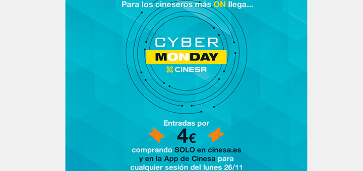 Este Cyber Monday entradas de cine a 4€ en Cinesa
