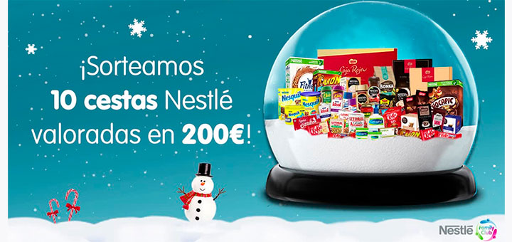 Nestlé sortea 10 cestas valoradas en 200€