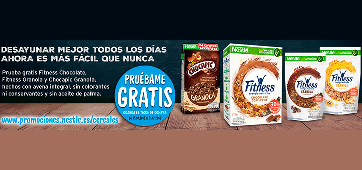 Prueba gratis cereales Nestlé