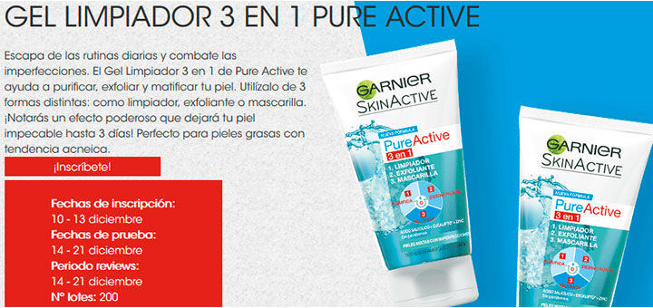 Dan a probar gratis Gel Limpiador de Pure Active