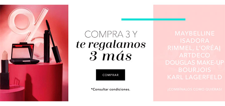 3 + 3 productos en Douglas