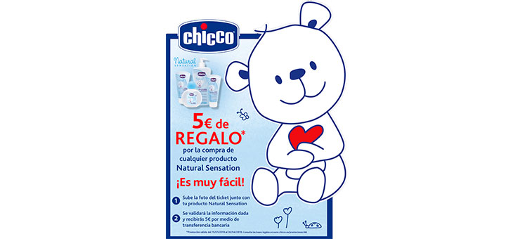 5€ de regalo con Chicco Natural Sensation